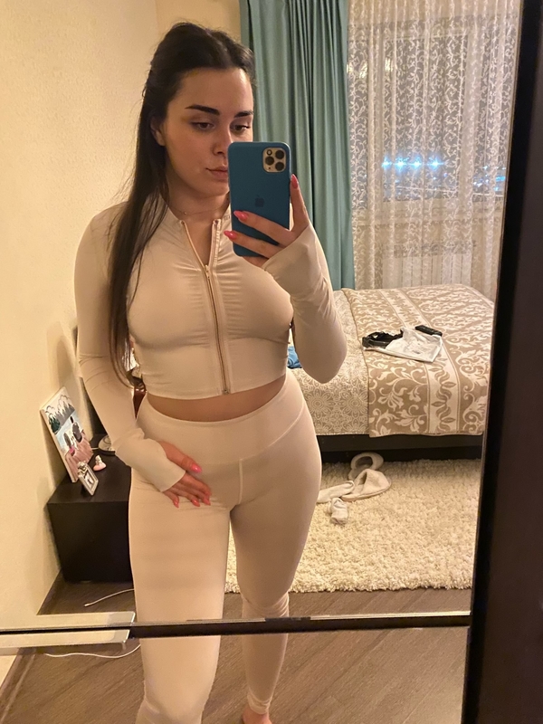 Traje de ginástica feminino de manga longa para treino físico Midi Outfit esportivo de comprimento